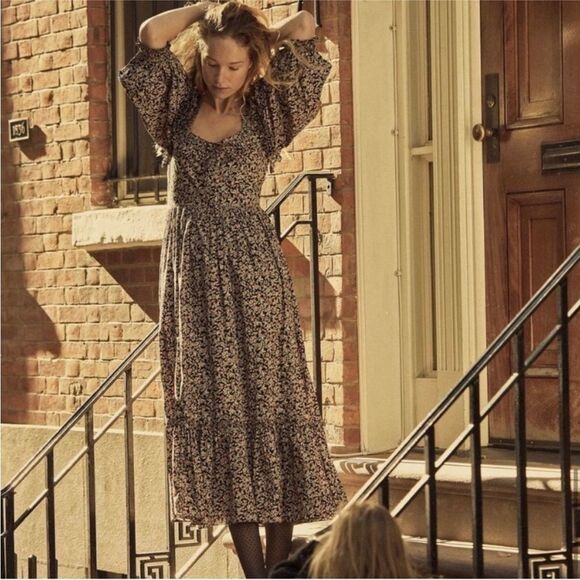 NEW DOEN Brooke Dress in Harvest Meadow Floral - Picture 3 of 10